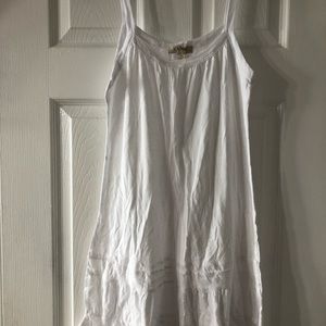It’s me Small white spaghetti strap white color Junior girl knit tank dress